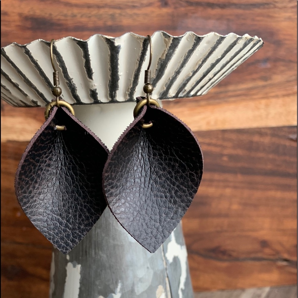 Handmade Custom Leather Earrings
